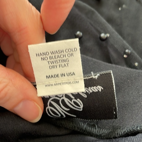 tea length a line tulle layer black skirt with faux pearls - Picture 7 of 9